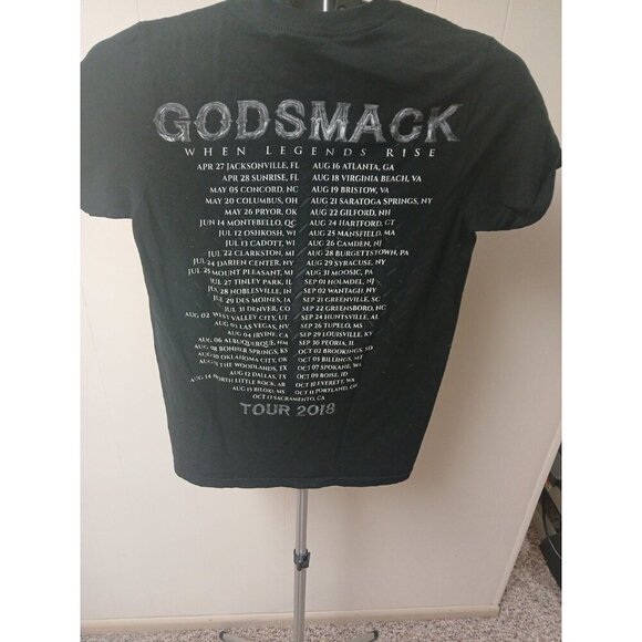 2018 GODSMACK When Legends Rise Boston Tour Shirt Womens Size Small - Picture 4 of 5
